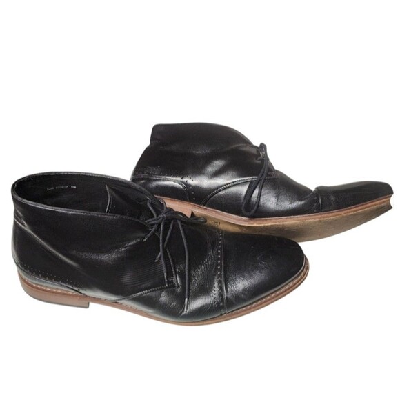 Stacy Adams Men\'s Ashby Cap-Toe Lace-Up Chukka Boots Size 15W Black Leather main image 6
